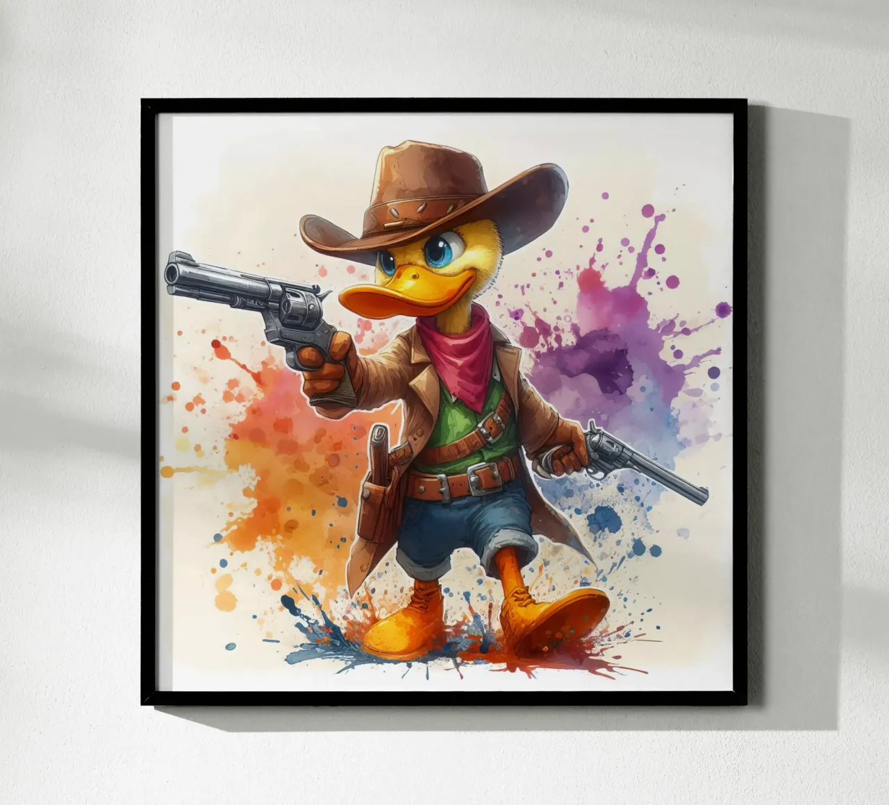 The Gunslinger Duck hahnemühle by 🎁 ARTVI-SHOP