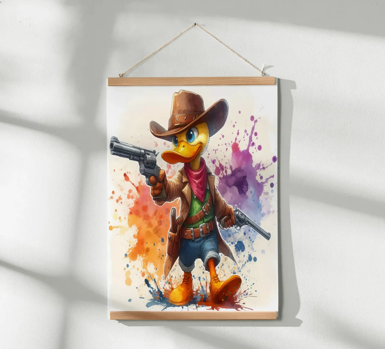 The Gunslinger Duck hahnemühle by 🎁 ARTVI-SHOP