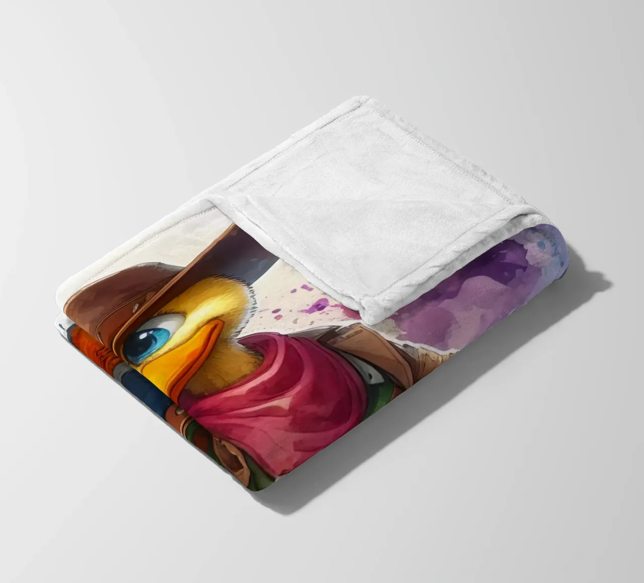 The Gunslinger Duck fleece blanket by 🎁 ARTVI-SHOP