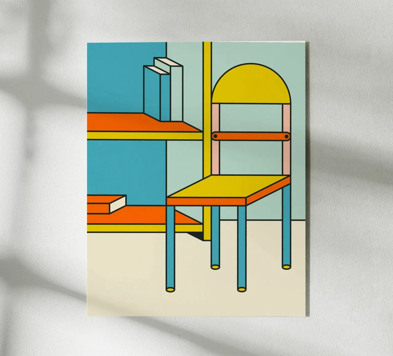 Libreria e sedia plexiglass da Jazzberry Blue