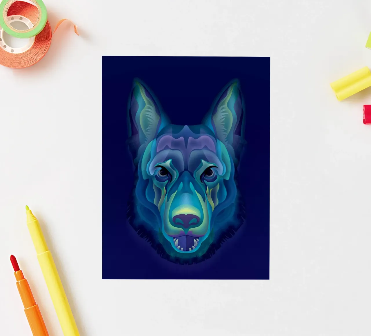 Zodiac Dog sticker by Artascy Art