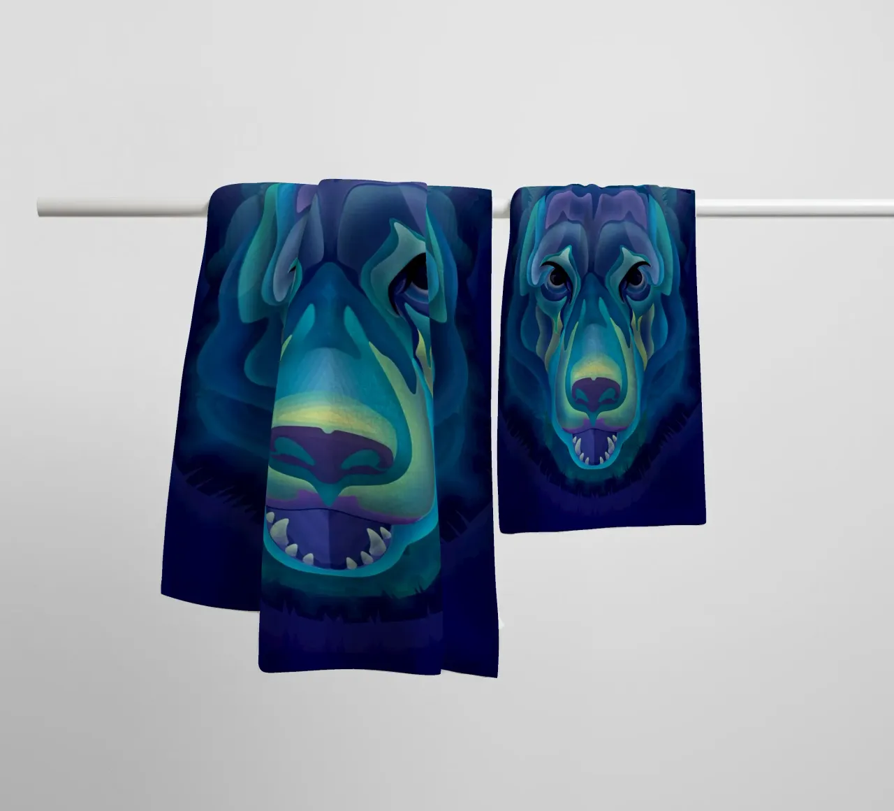 Zodiac Dog towel by Artascy Art