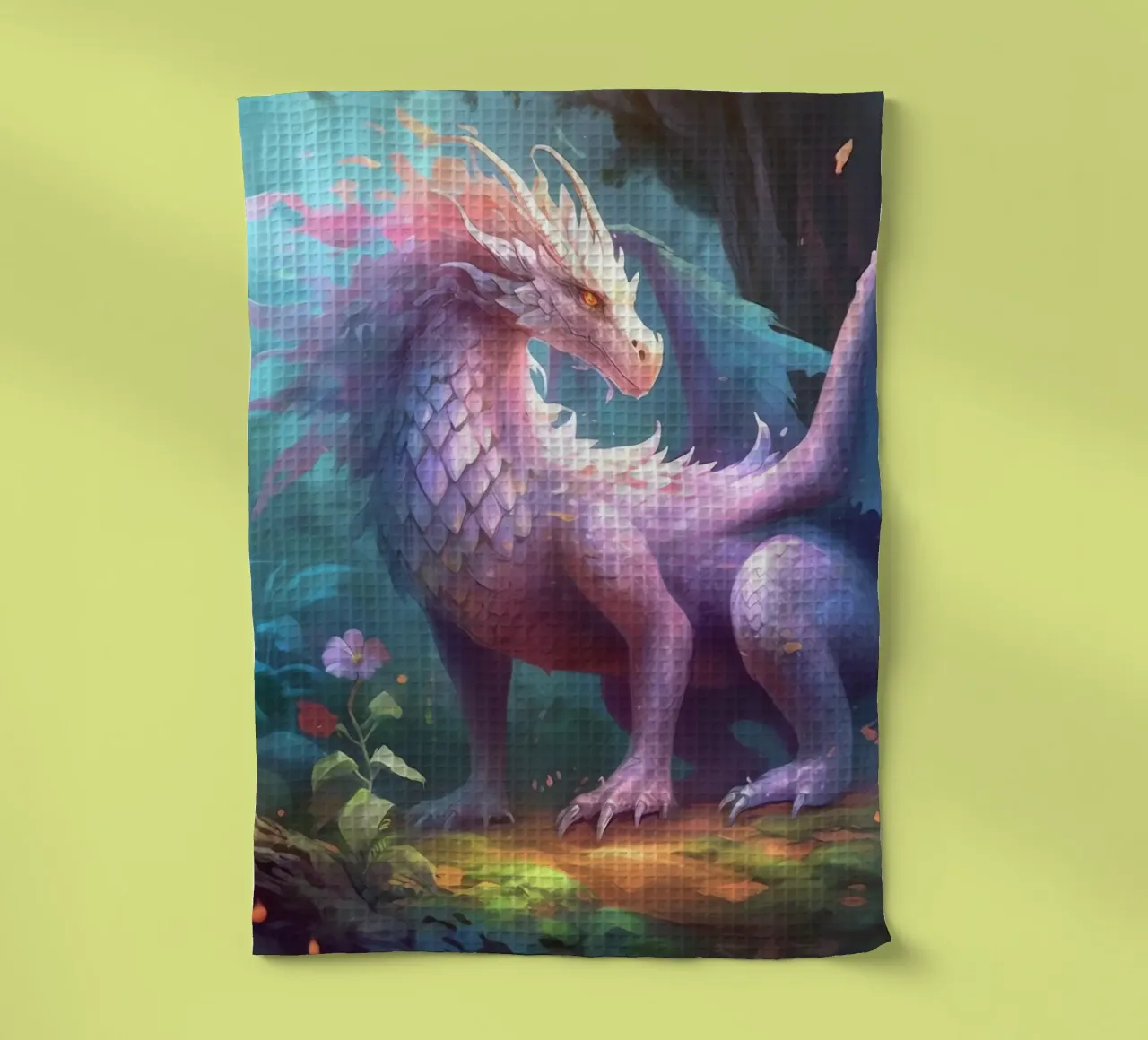 Dragon dans une forêt fleurie canovaccio da cucina da Théïa's Fantasia World