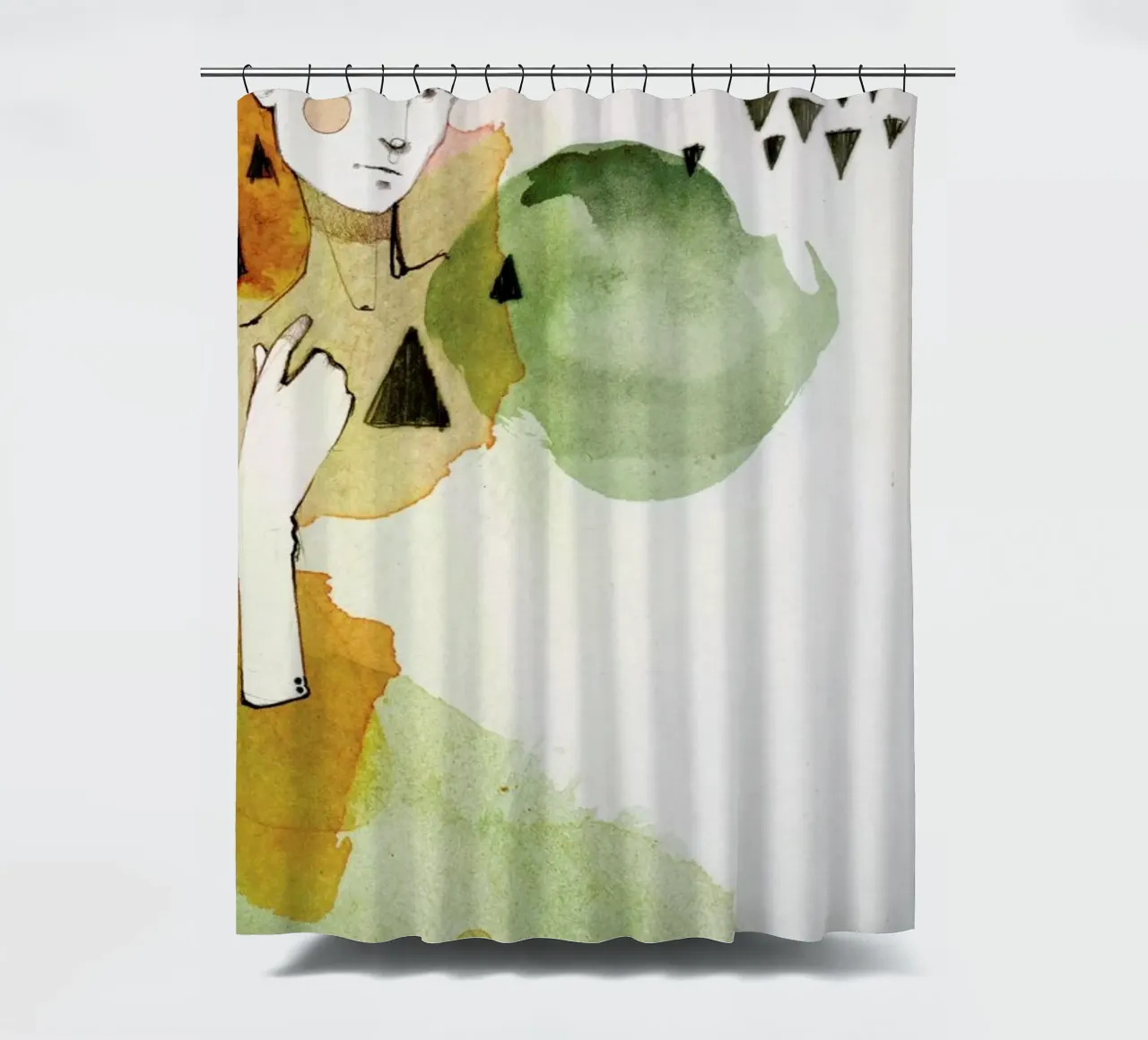 Mariolle shower curtain by Ekaterina Koroleva