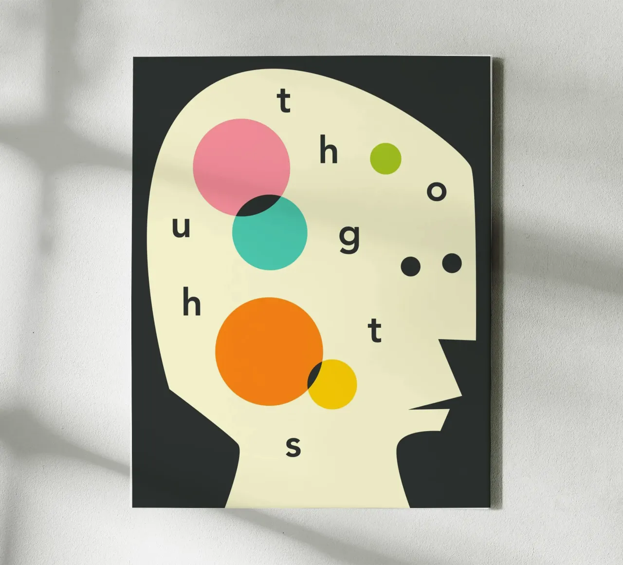 Thoughts canvas with Floater frame by Jazzberry Blue