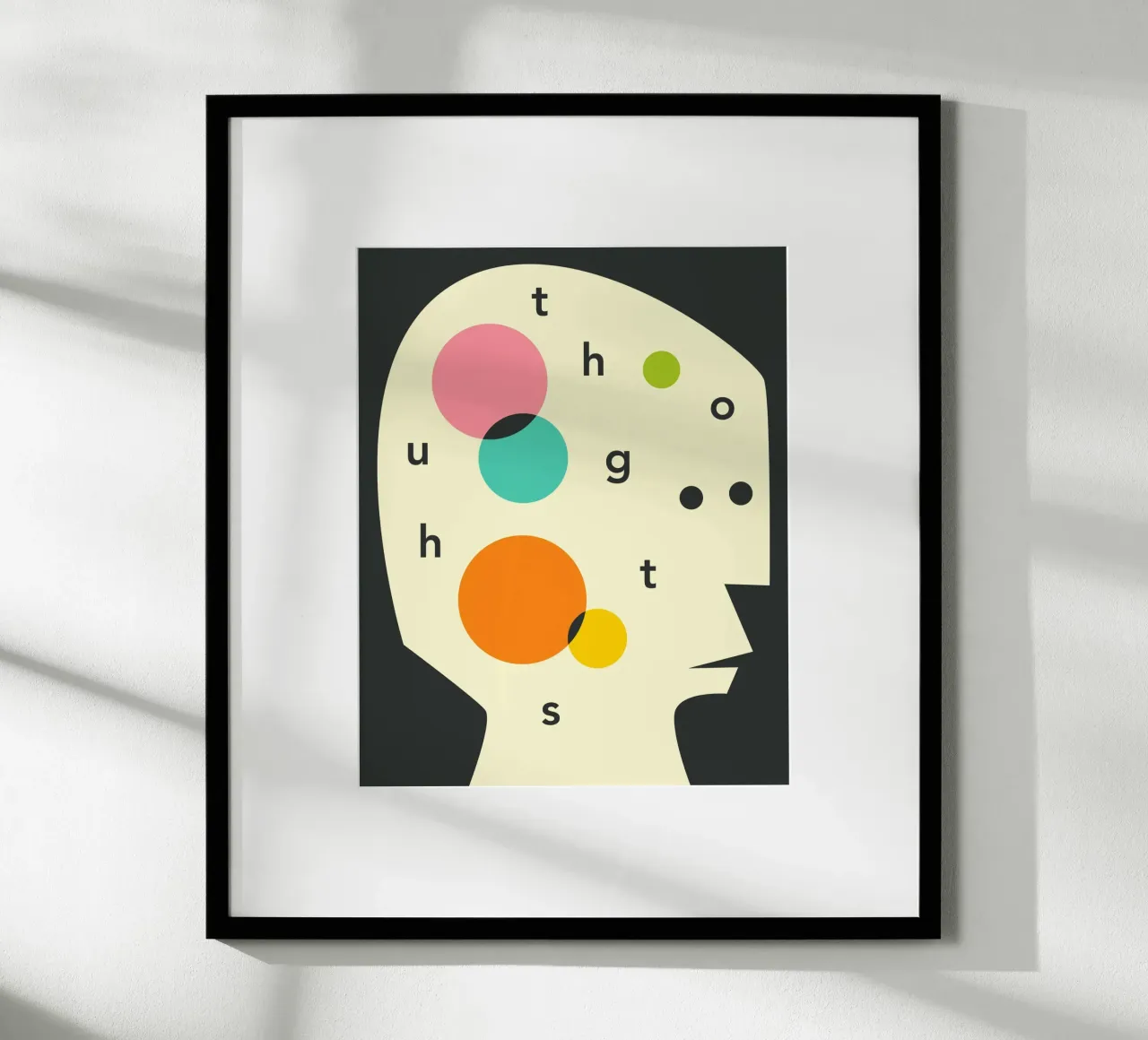 Pensieri poster con telaio in legno da Jazzberry Blue