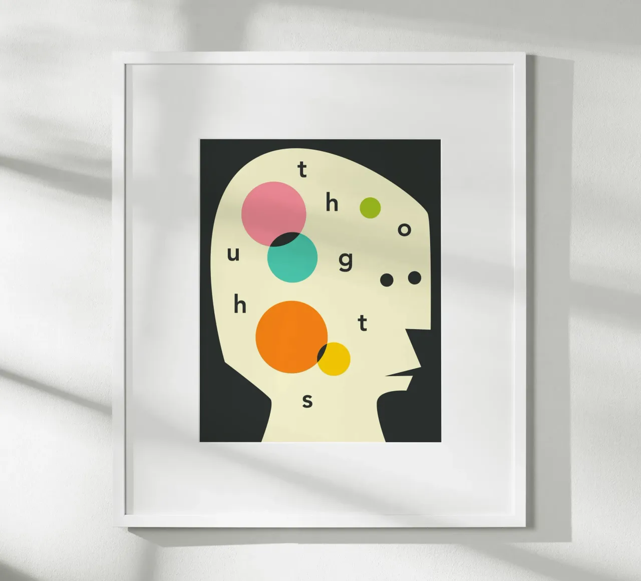 Pensieri poster con telaio in legno da Jazzberry Blue