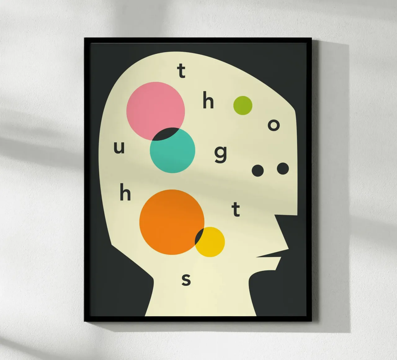 Pensieri poster con telaio in legno da Jazzberry Blue