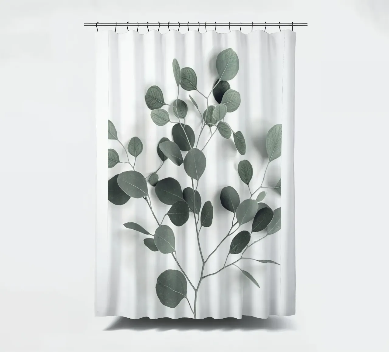 Minimalist eucalyptus design - inspired by nature shower curtain by Whole©