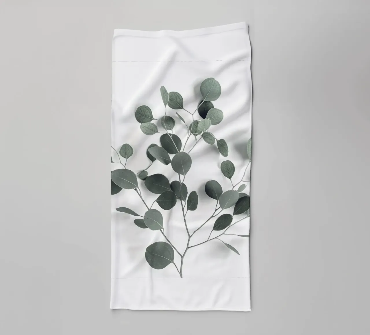 Minimalist eucalyptus design - inspired by nature towel by Whole©