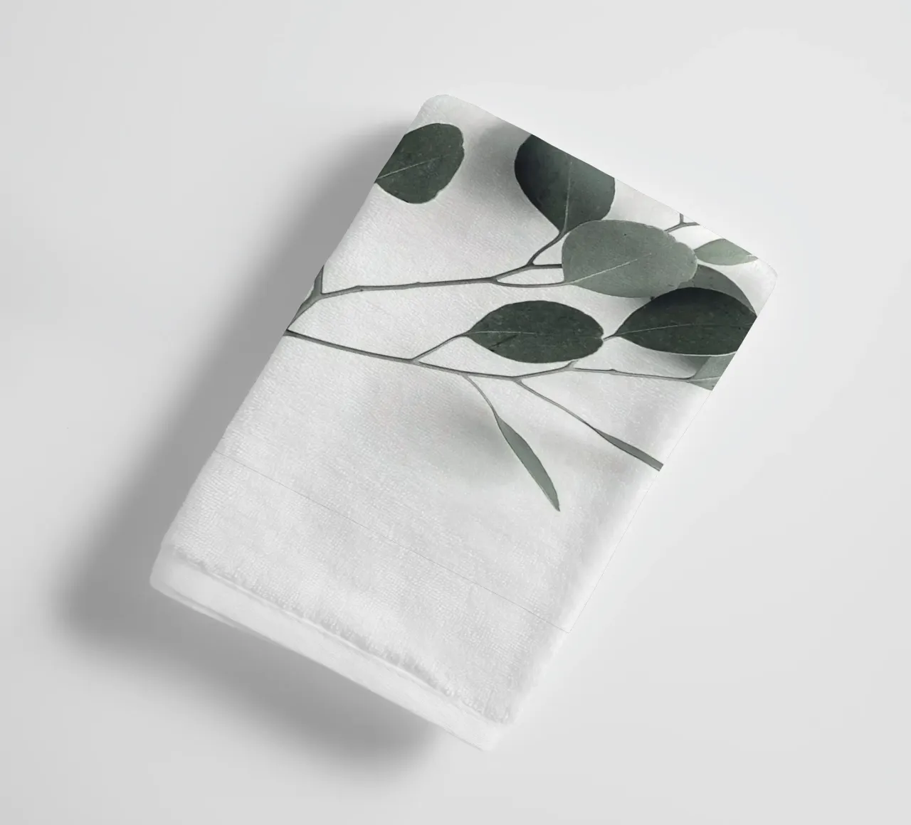 Minimalist eucalyptus design - inspired by nature towel by Whole©