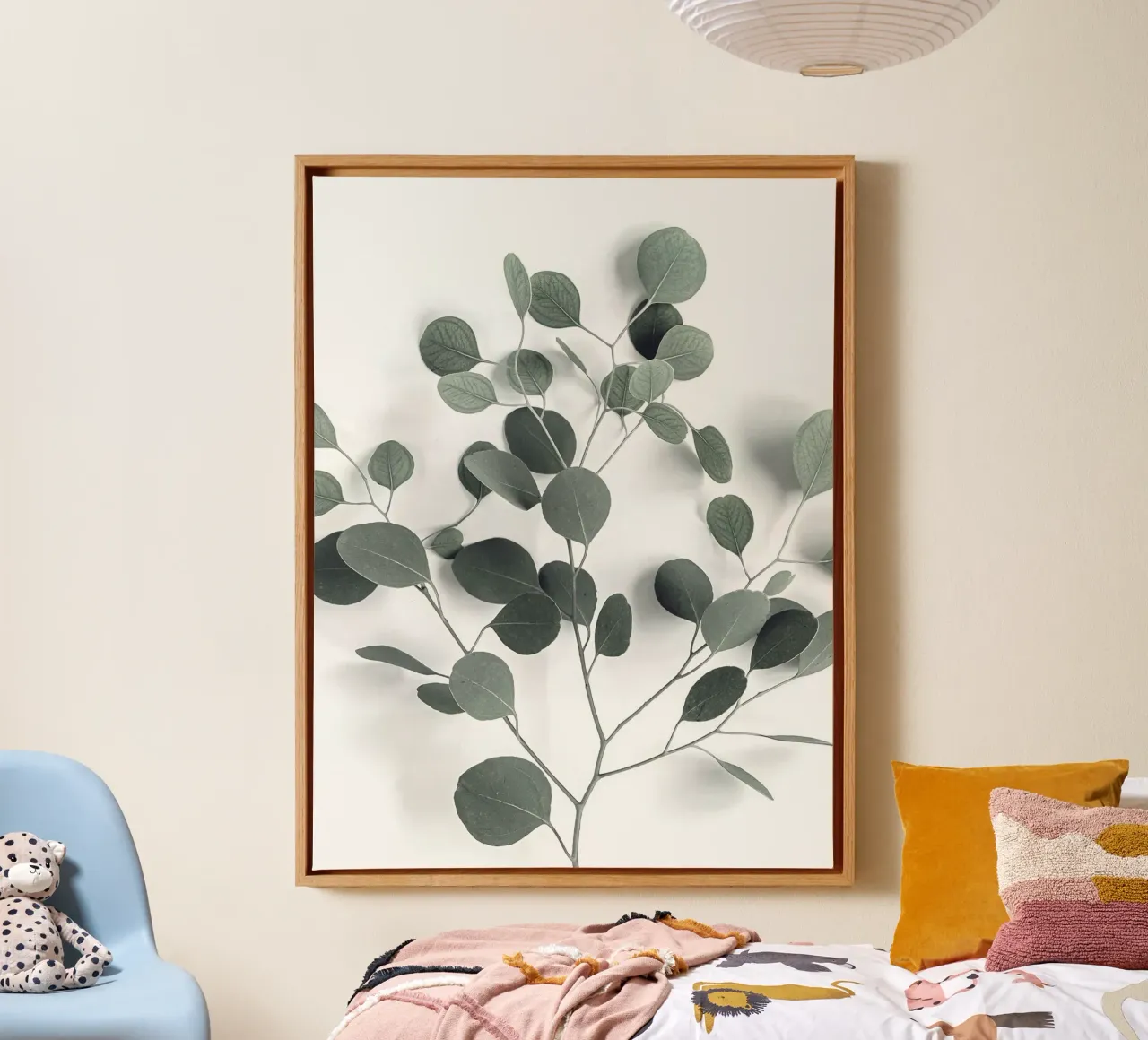 Minimalist eucalyptus design - inspired by nature canvas by Whole©
