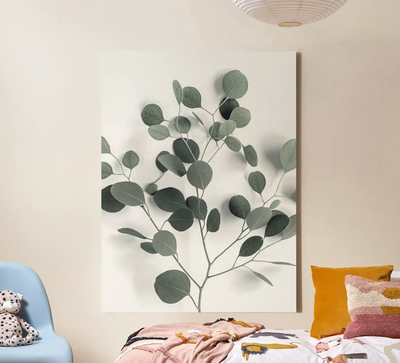 Minimalist eucalyptus design - inspired by nature canvas by Whole©