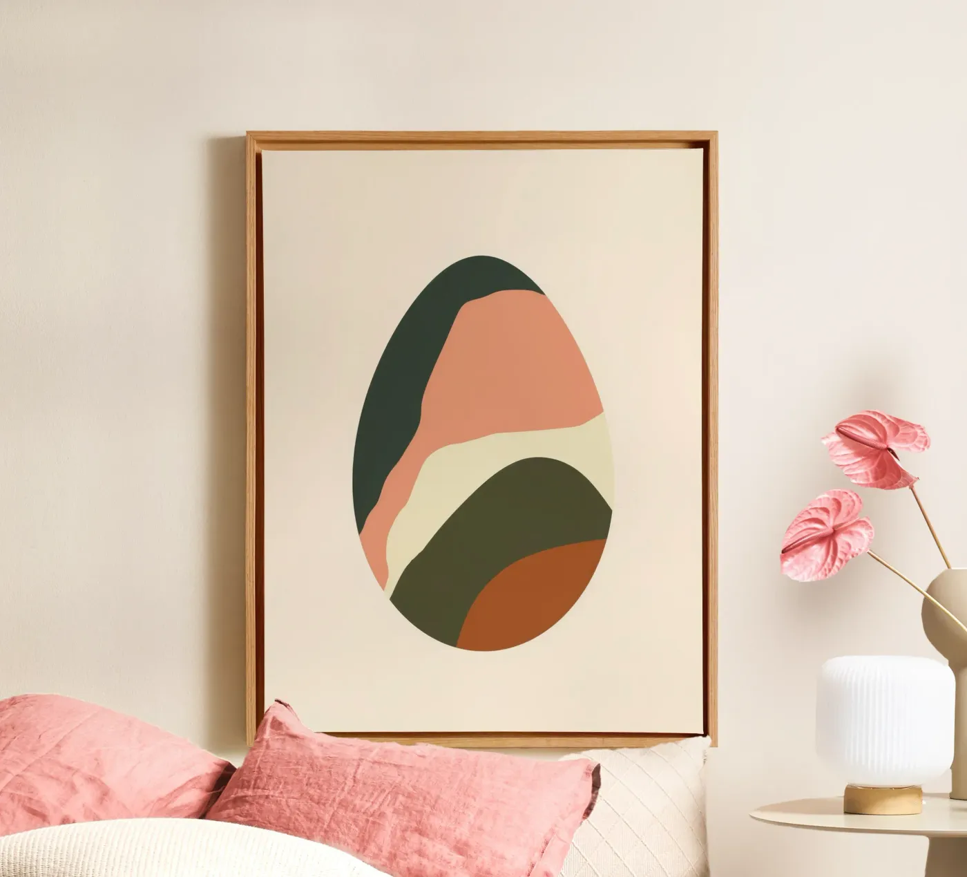 Modern Easter Egg canvas van Geometrica