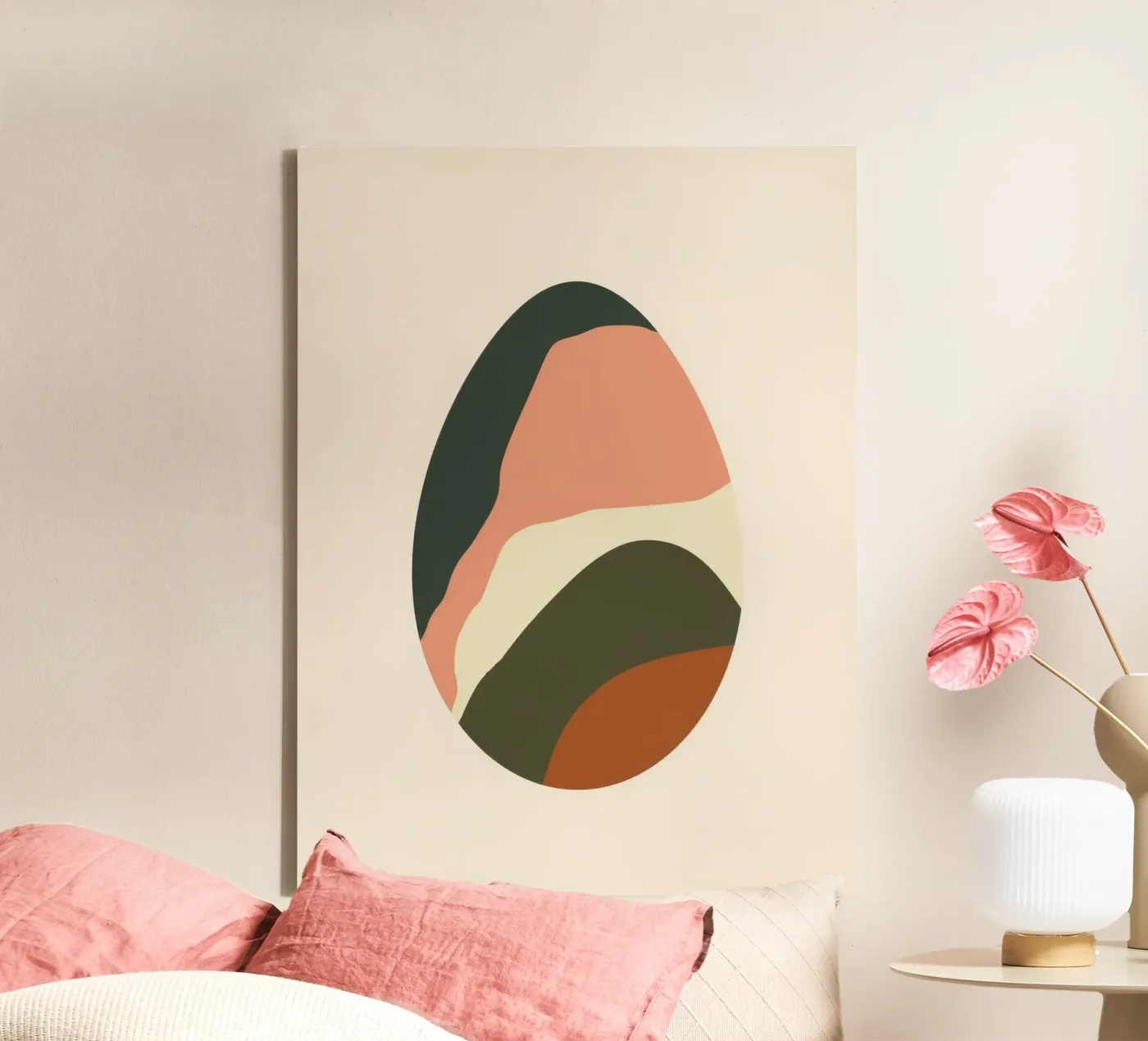 Modern Easter Egg canvas van Geometrica