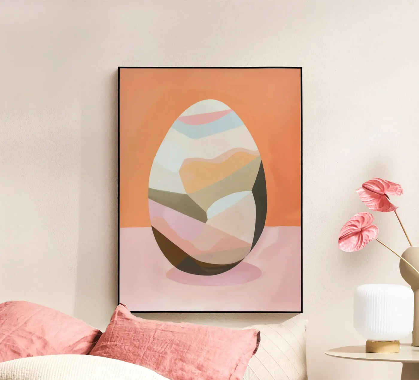 Abstract Easter Egg Acryl-Glas von Geometrica