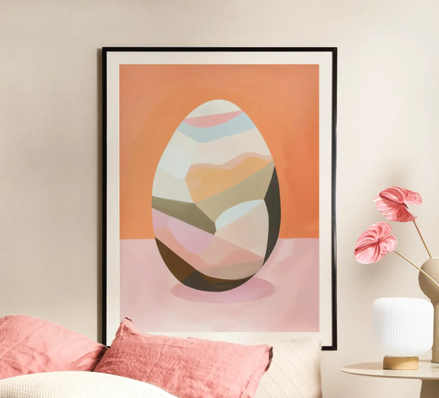 Abstract Easter Egg poster van Geometrica