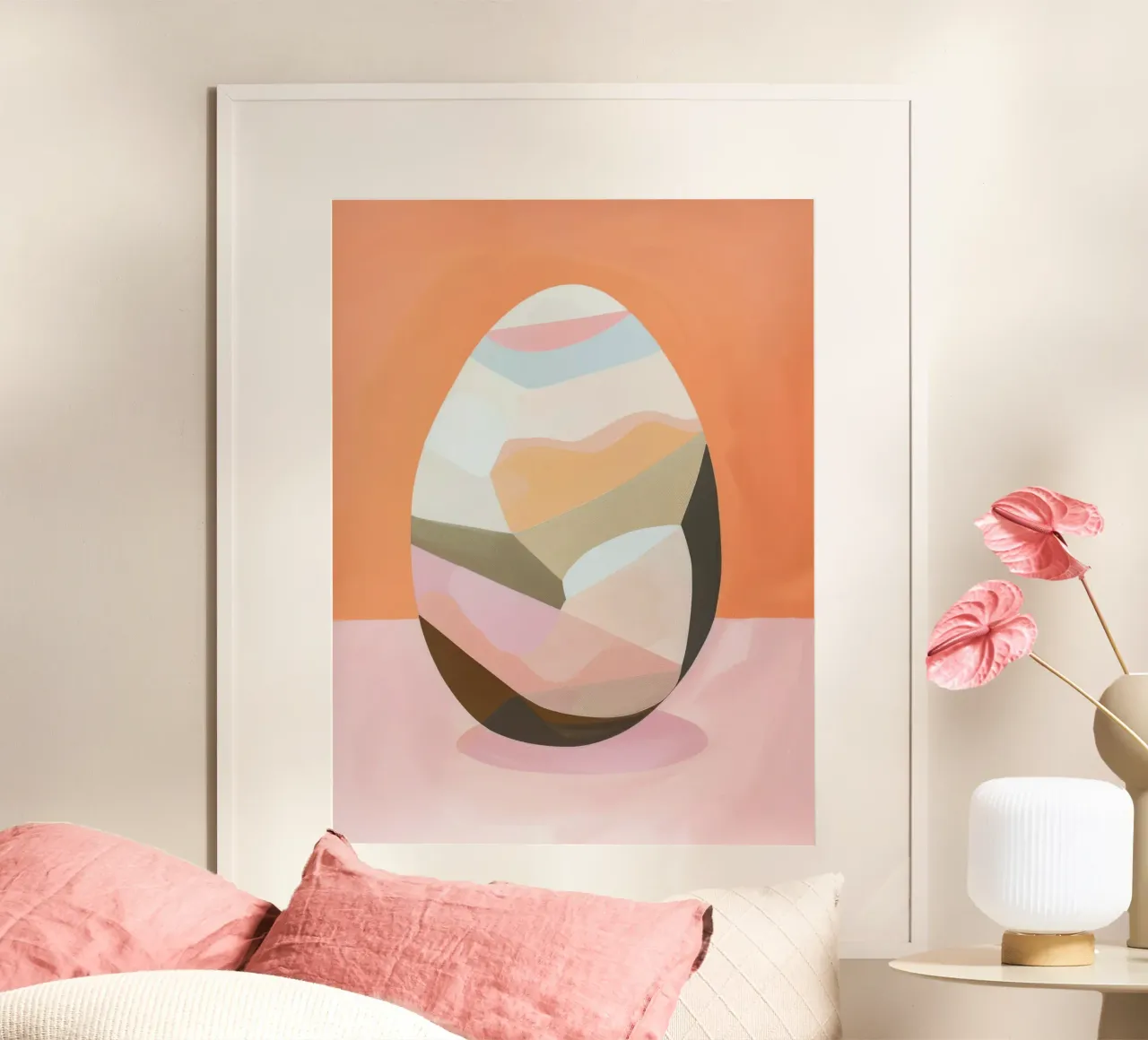 Abstract Easter Egg poster van Geometrica
