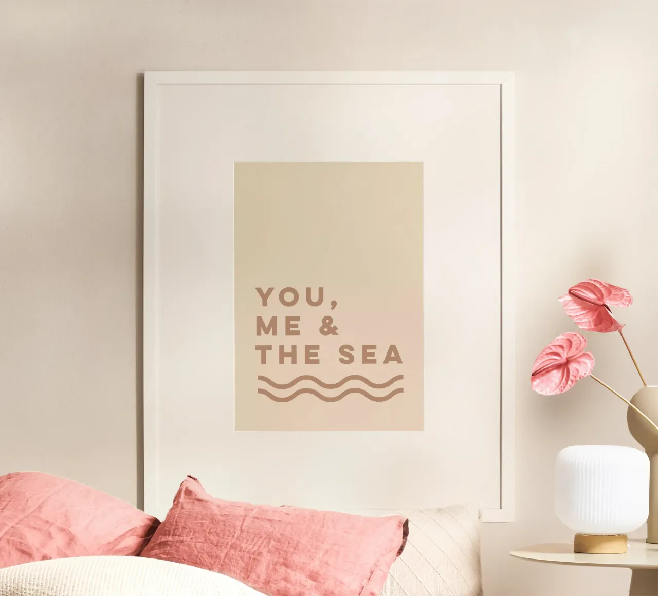 You, Me & The Sea poster with aluminum frame by The Native State