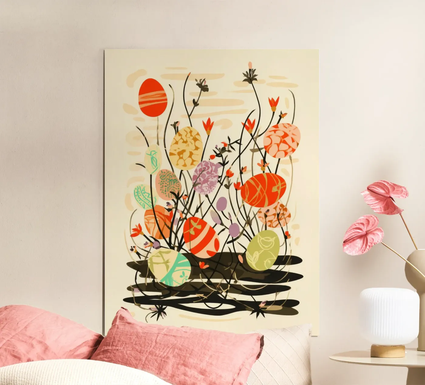 Spring Egg Meadow poster da michi