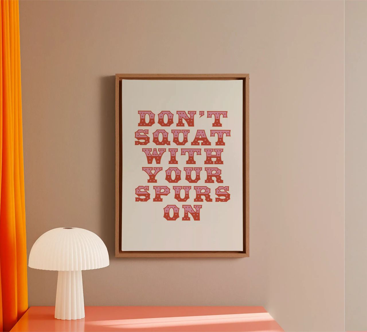 Don't Squat With Your Spurs On canvas by The Native State
