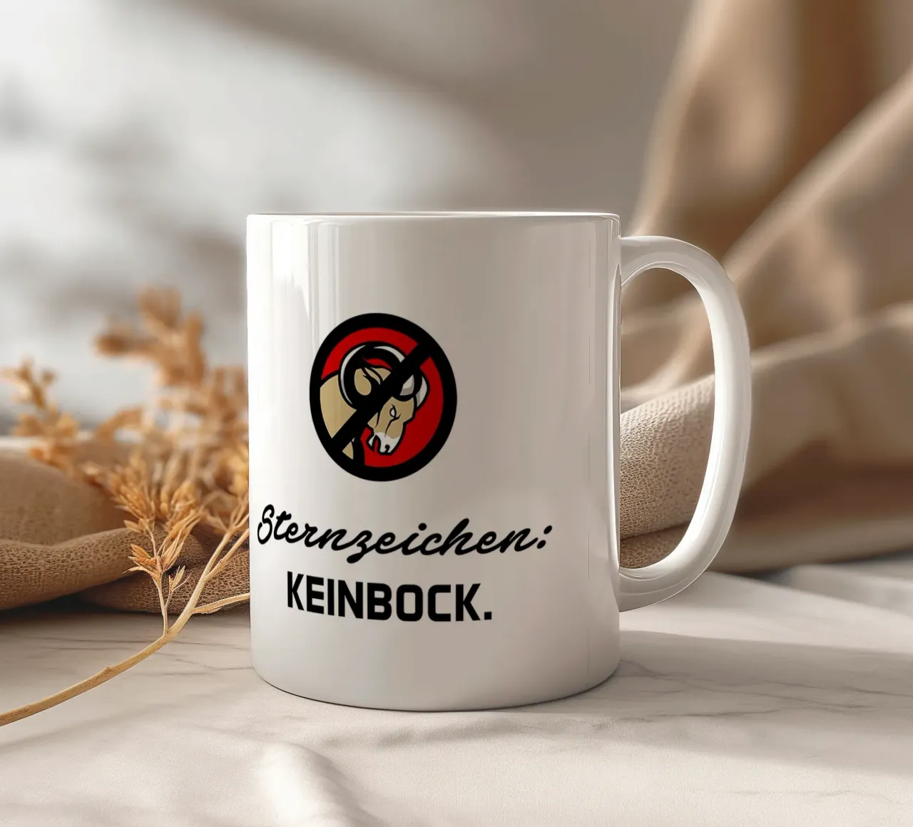 Sternzeichen: KeinBock. tazza in ceramica da artographieHome