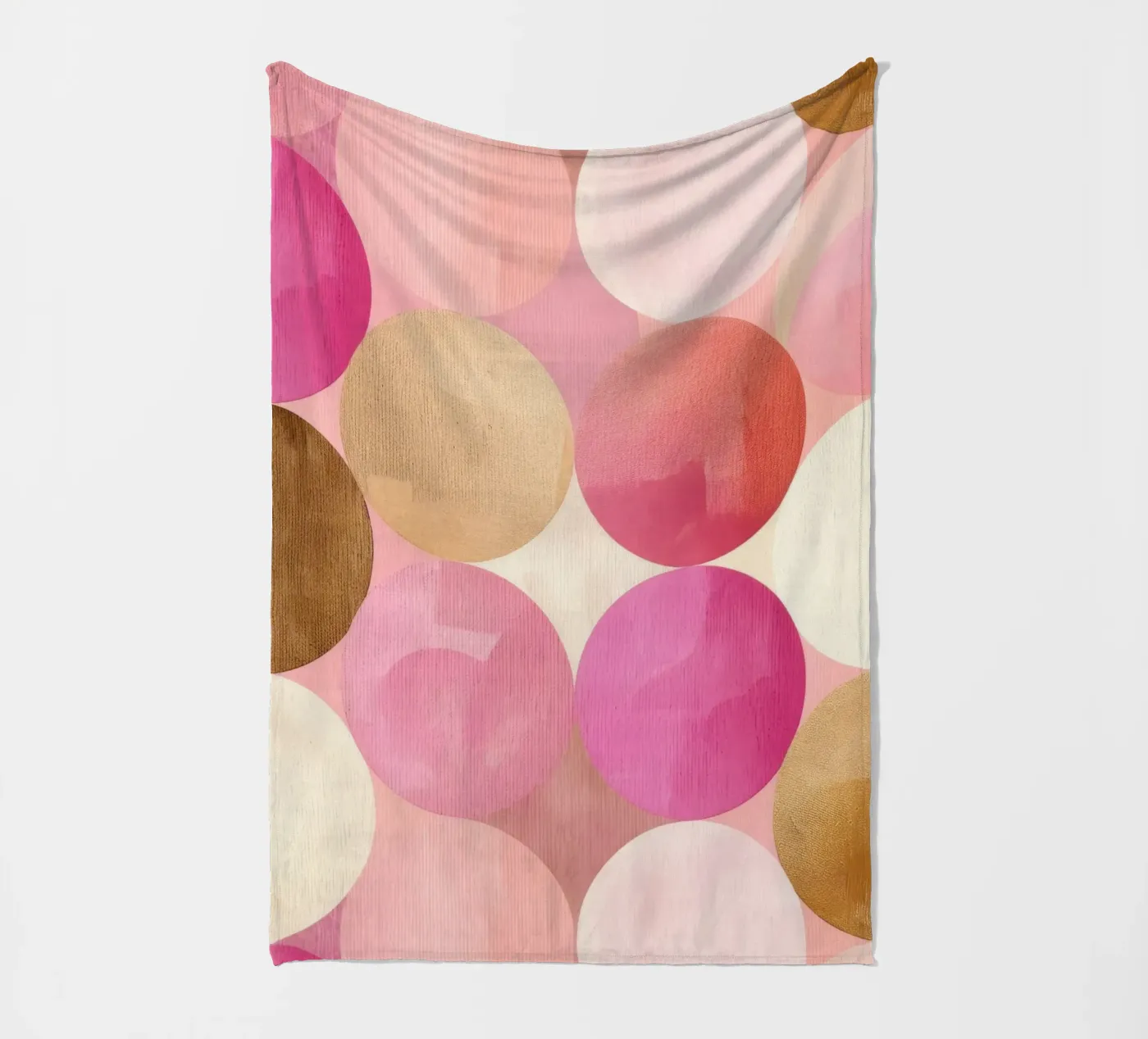 Zusammensetzung des Blush Circle Fleecedecke von Geometrica