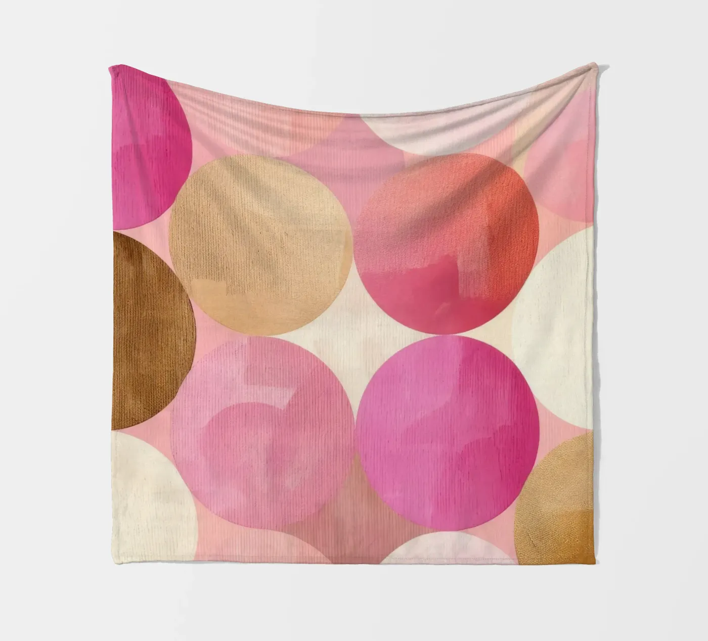 Zusammensetzung des Blush Circle Fleecedecke von Geometrica