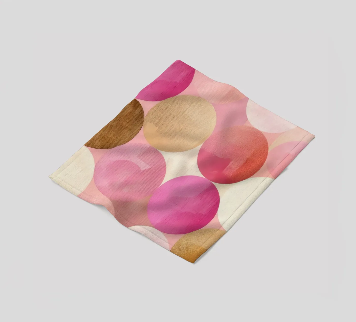Zusammensetzung des Blush Circle Fleecedecke von Geometrica