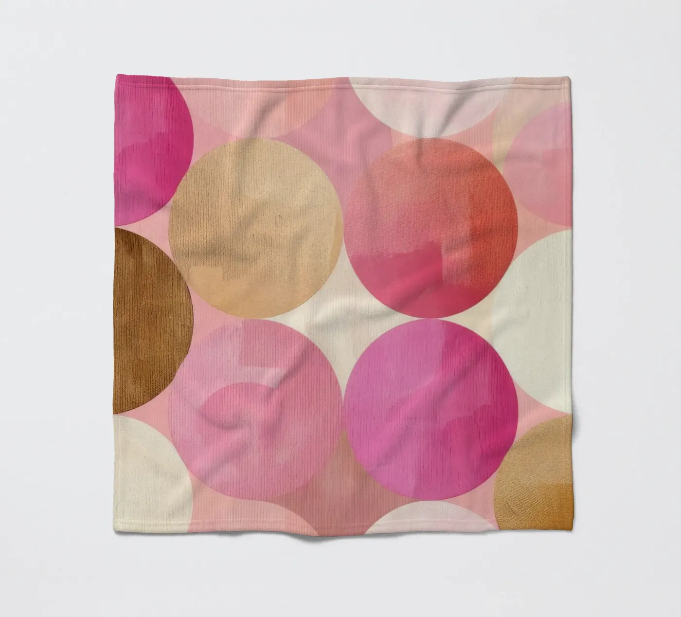 Zusammensetzung des Blush Circle Fleecedecke von Geometrica