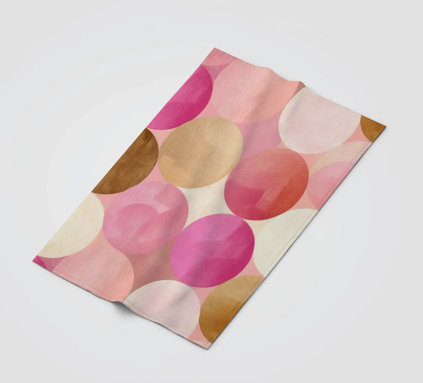 Zusammensetzung des Blush Circle Fleecedecke von Geometrica