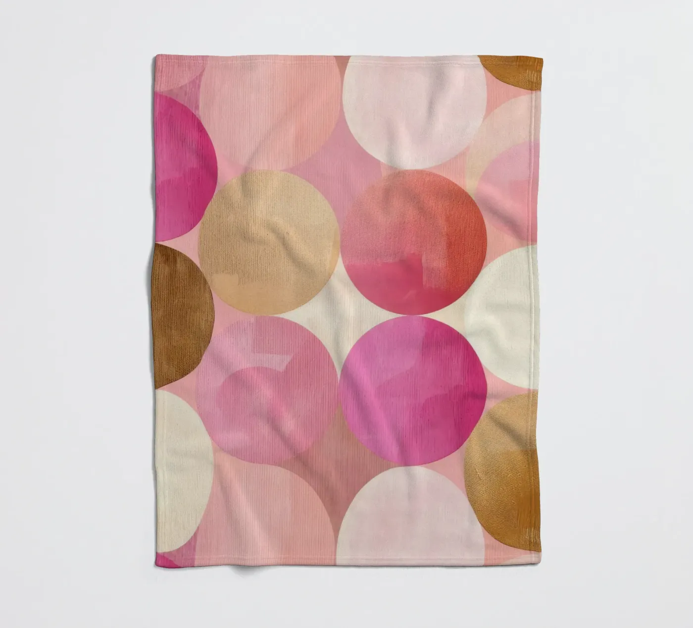 Zusammensetzung des Blush Circle Fleecedecke von Geometrica
