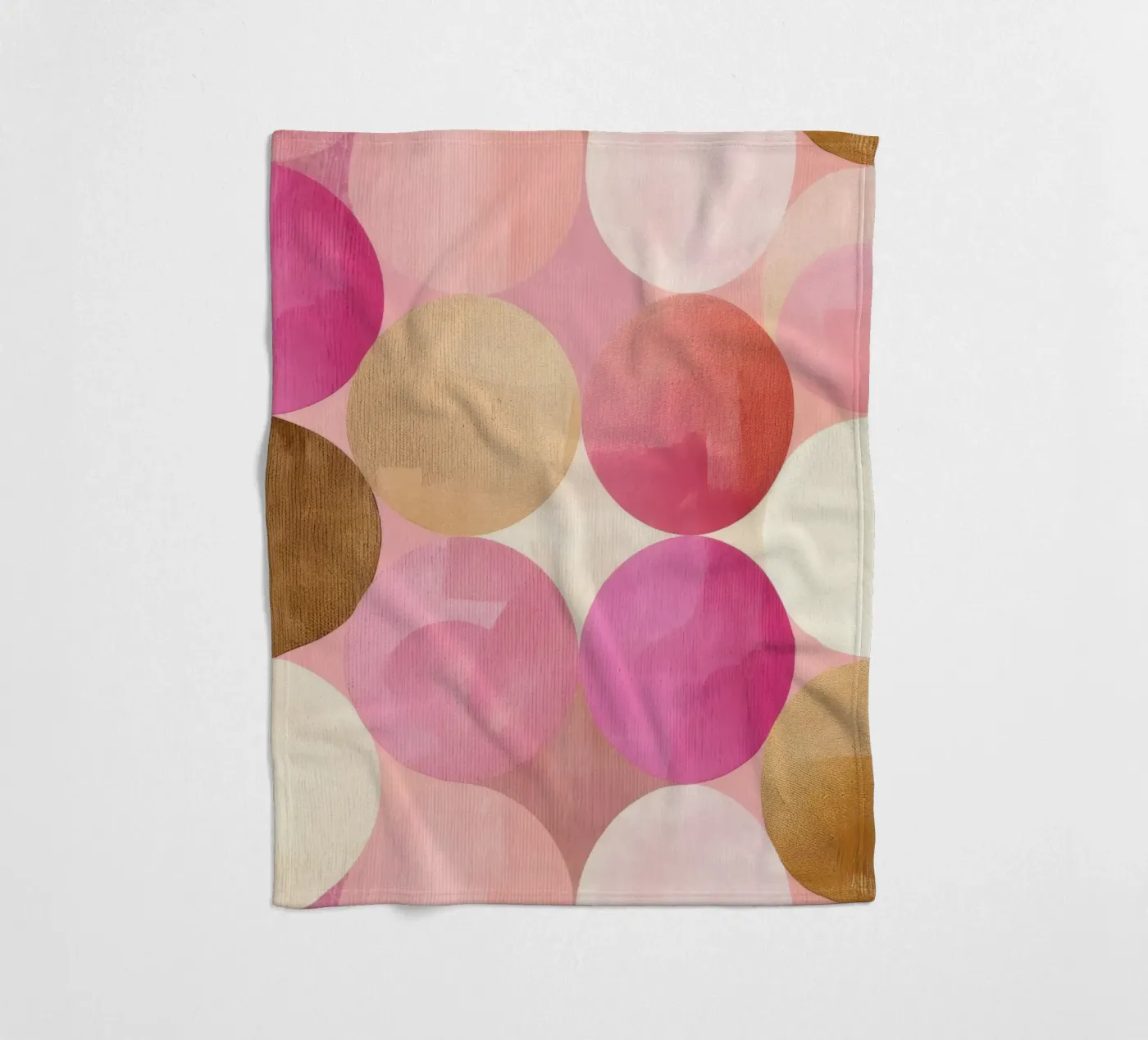 Zusammensetzung des Blush Circle Fleecedecke von Geometrica