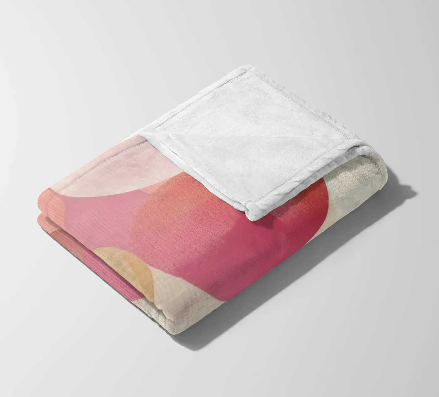 Zusammensetzung des Blush Circle Fleecedecke von Geometrica