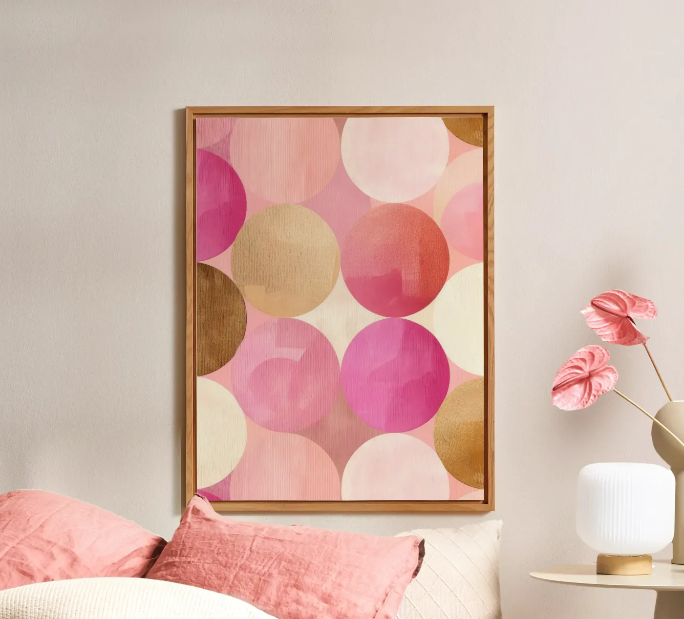 Blush Circle Composition forex plate by Geometrica