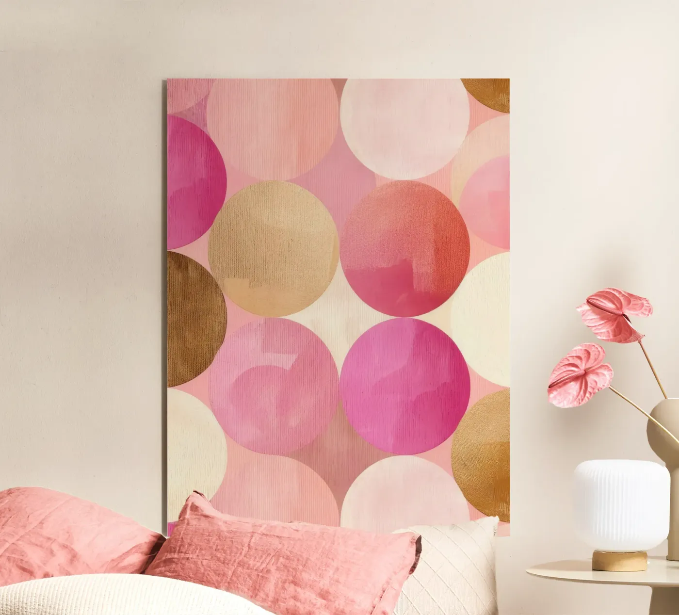 Blush Circle Composition forex plate by Geometrica