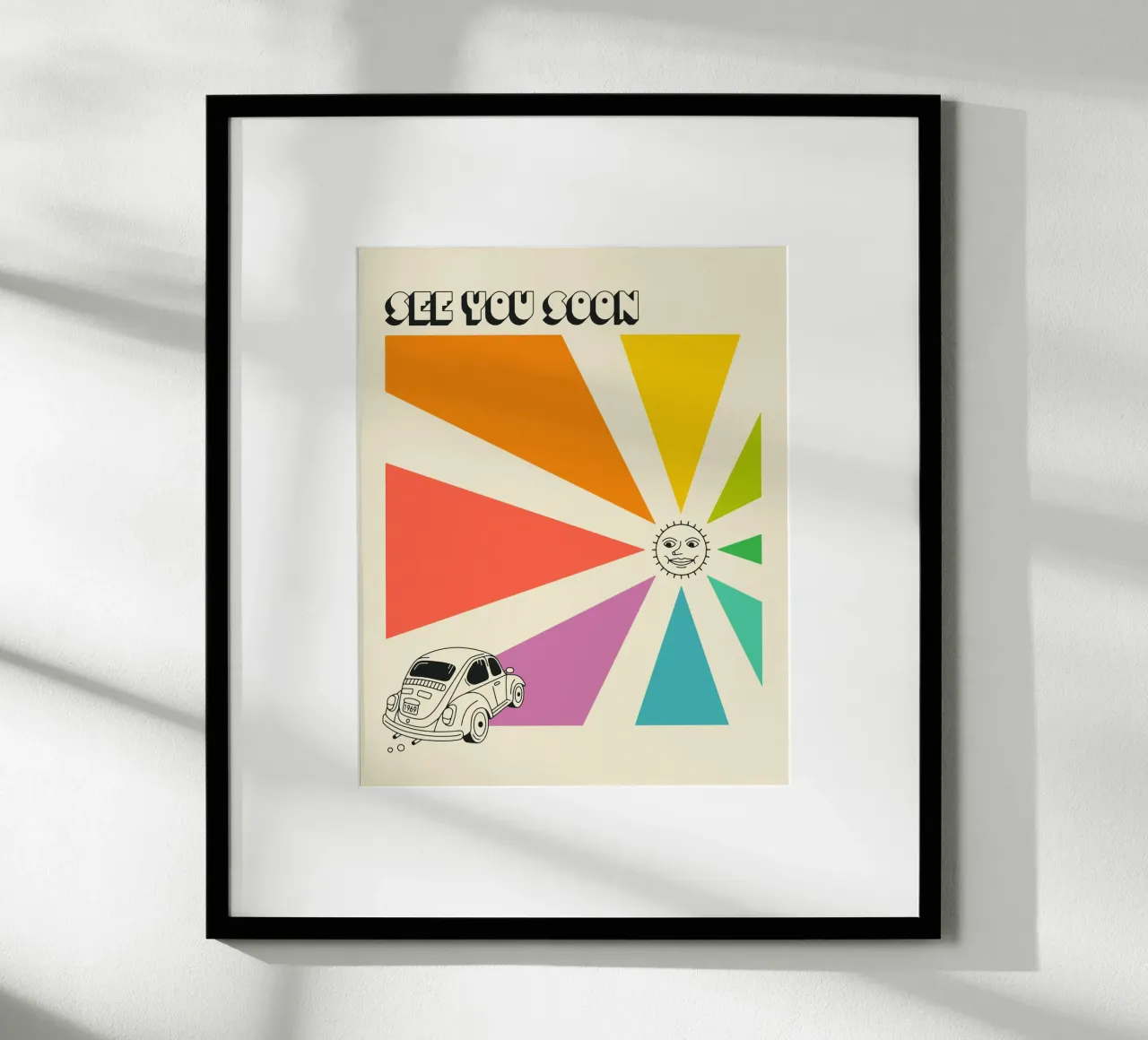 A presto poster con telaio in legno da Jazzberry Blue