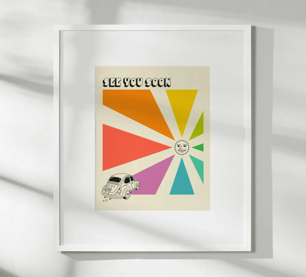 A presto poster con telaio in legno da Jazzberry Blue