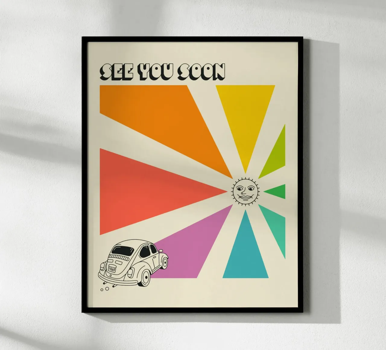 A presto poster con telaio in legno da Jazzberry Blue