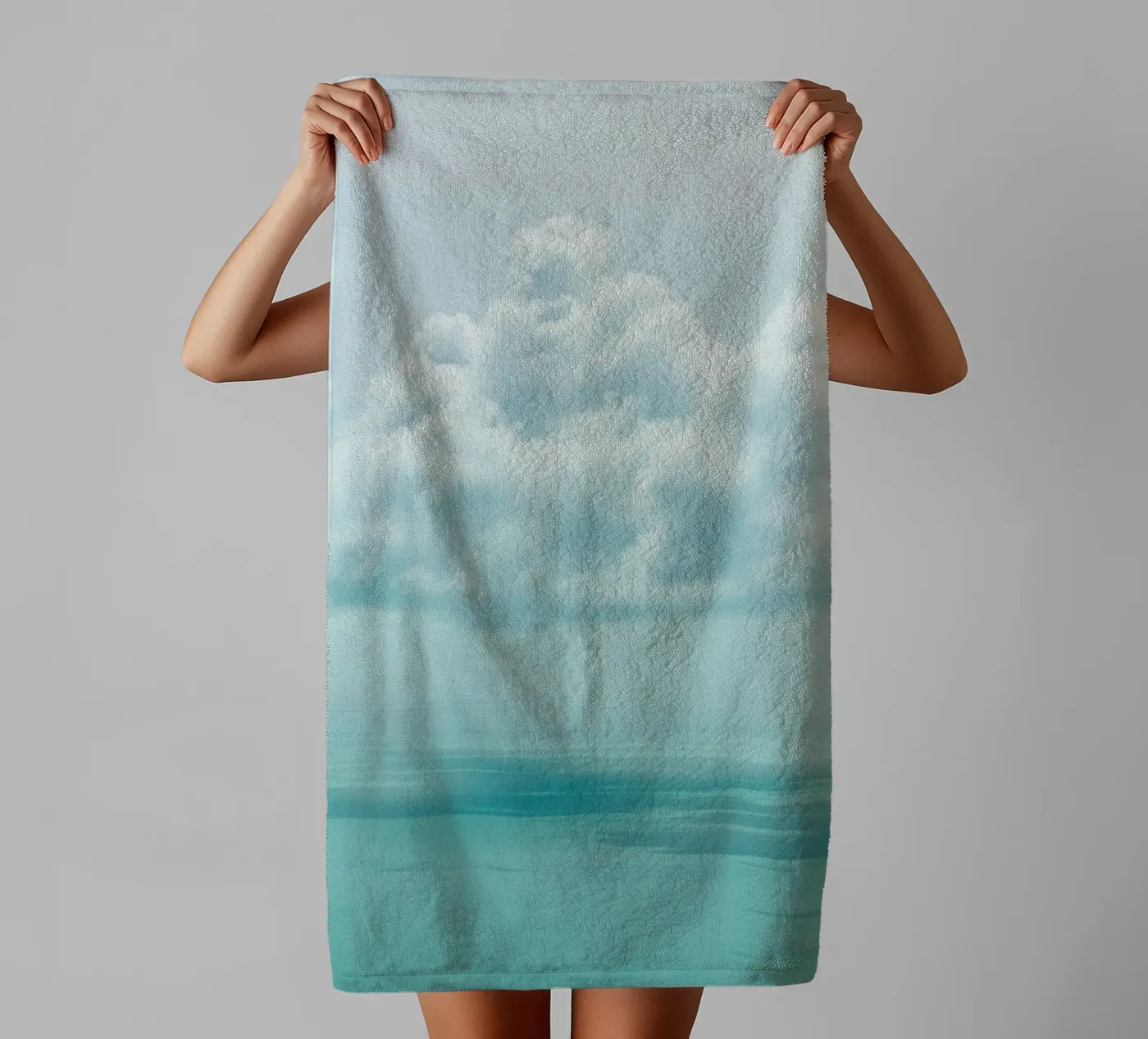 blue cloud towel by marty
