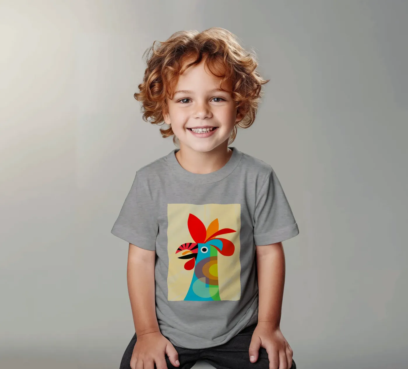 Rooster kinder t-shirt van MirimoDesign