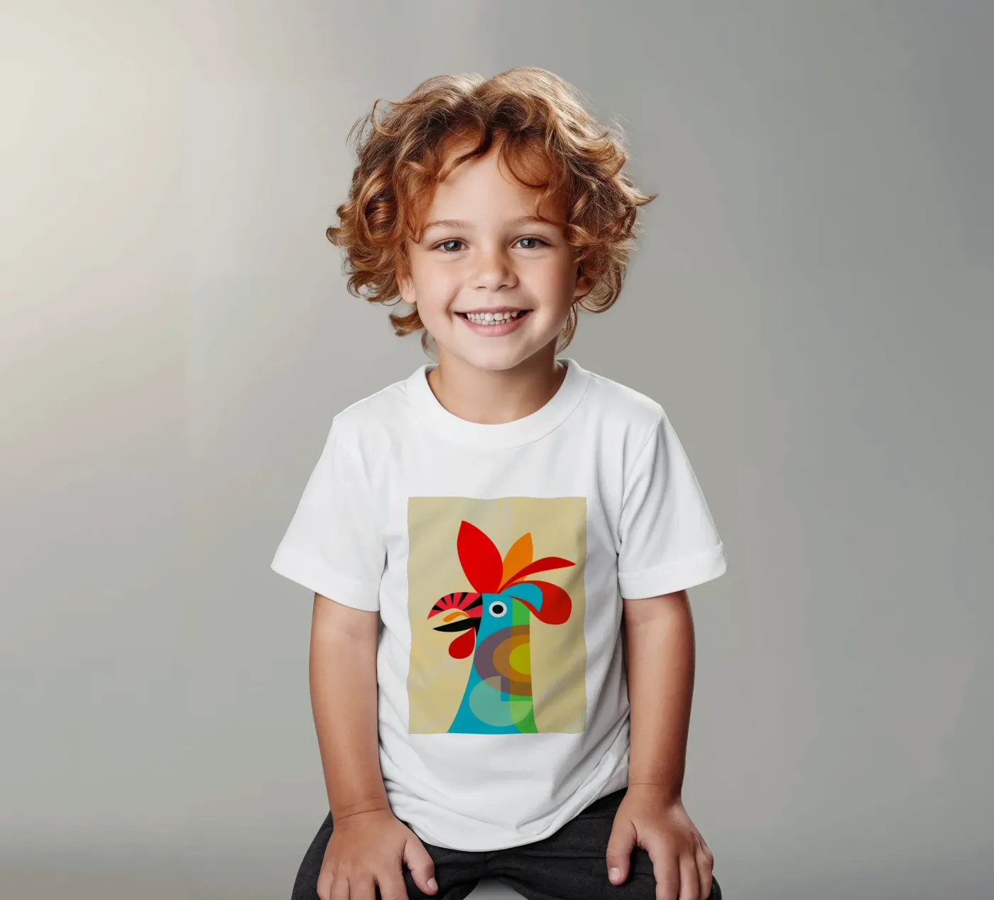 Rooster kinder t-shirt van MirimoDesign