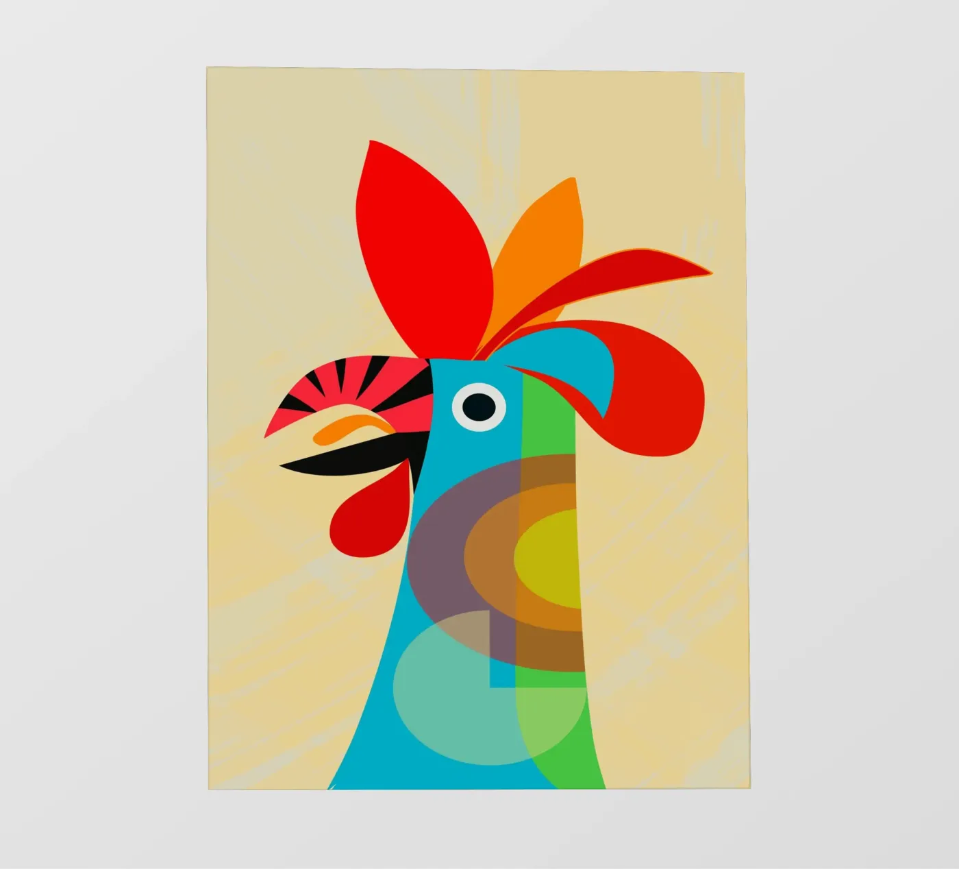 Rooster fotobehang van MirimoDesign