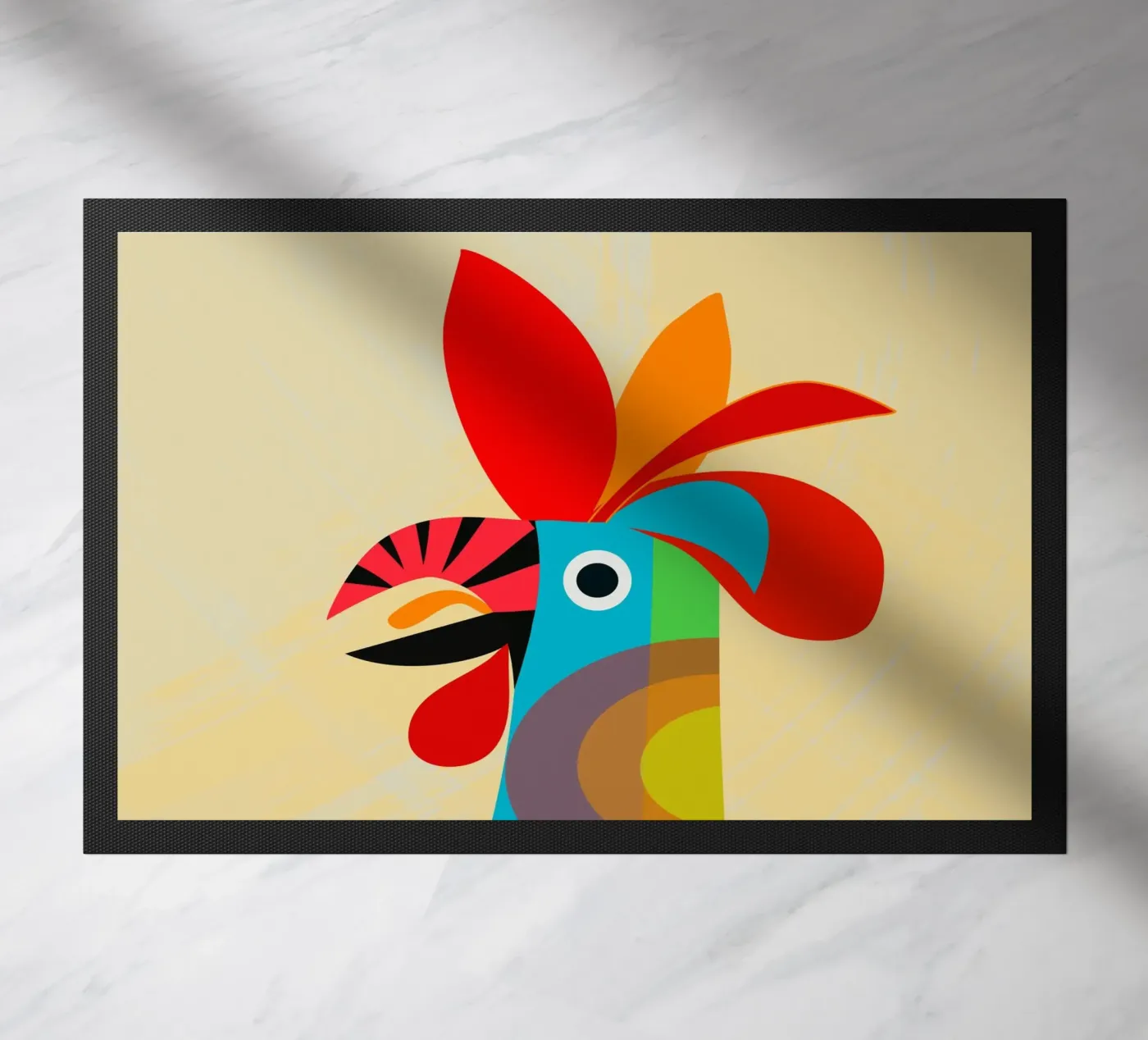 Rooster deurmat van MirimoDesign