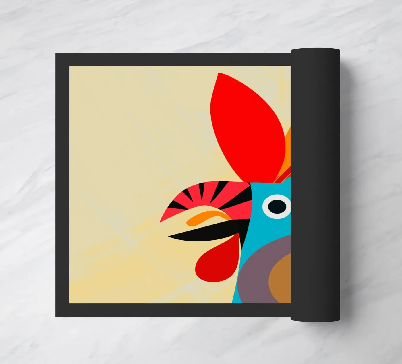 Rooster deurmat van MirimoDesign