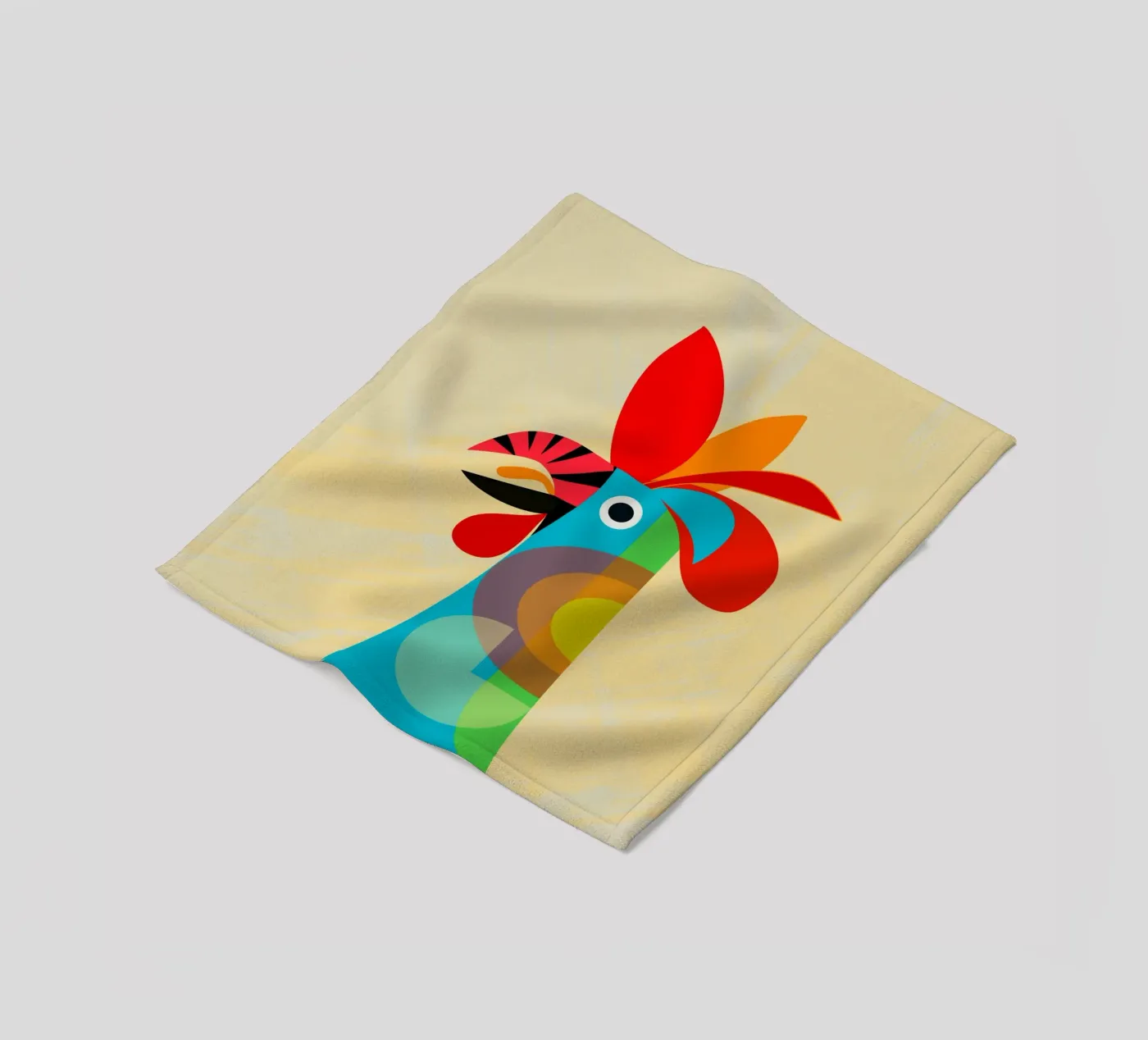 Rooster fleecedeken van MirimoDesign