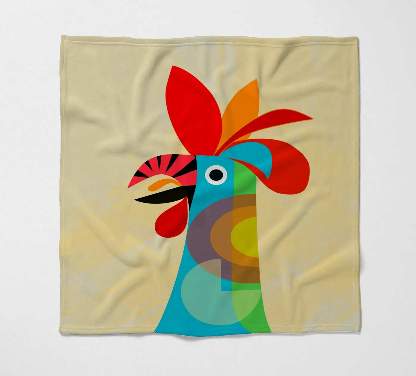 Rooster fleecedeken van MirimoDesign