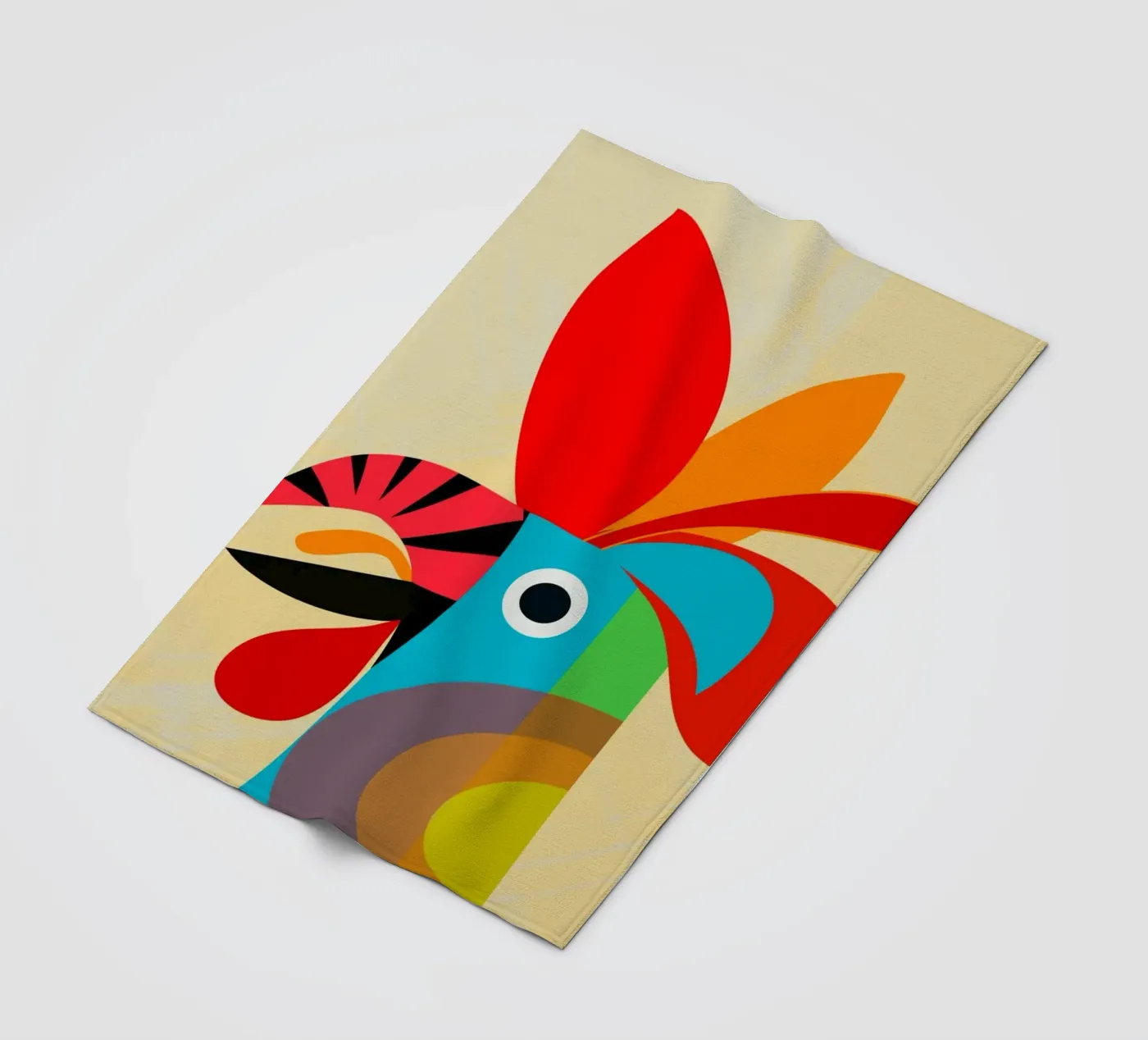 Rooster fleecedeken van MirimoDesign