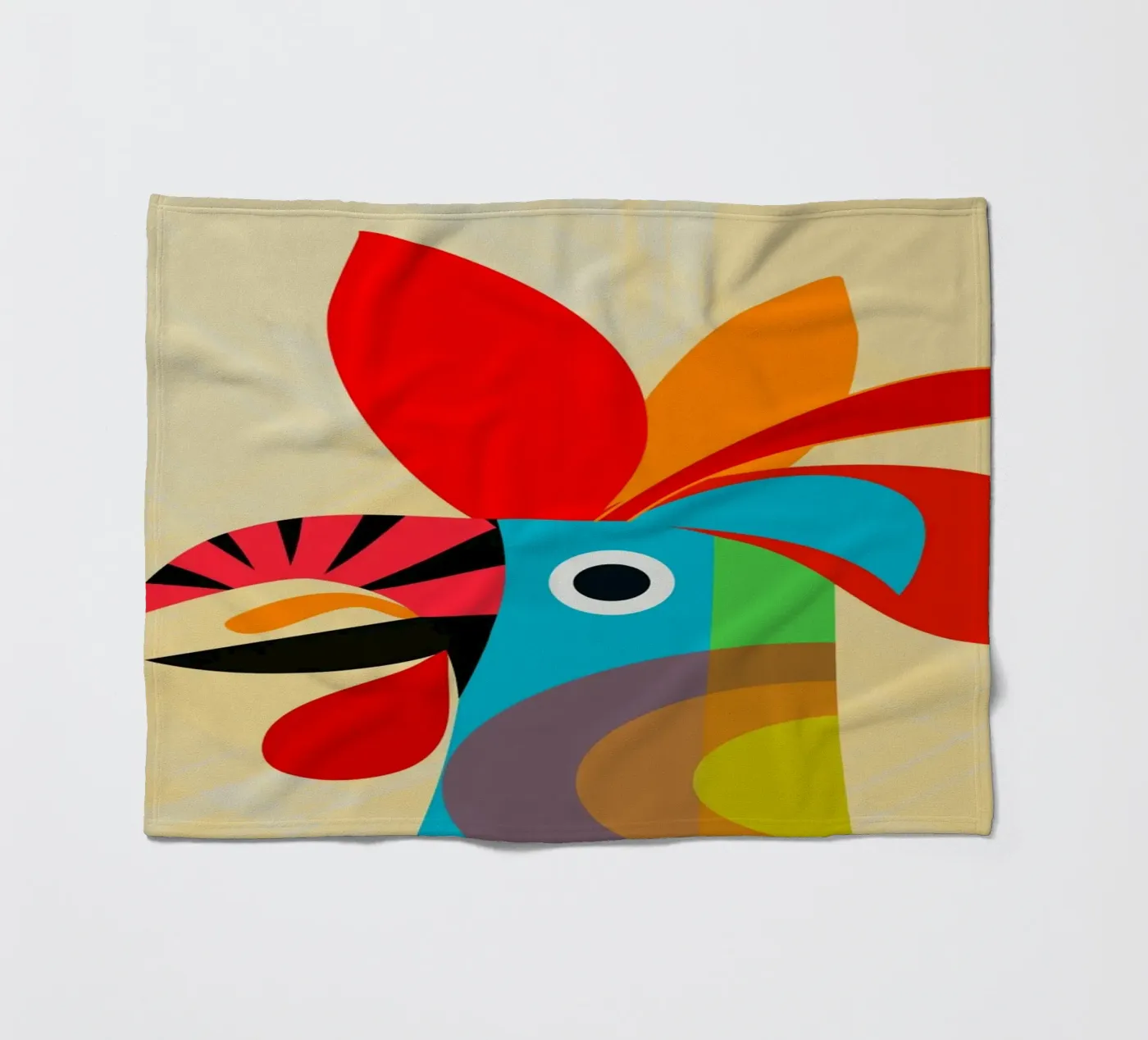 Rooster fleecedeken van MirimoDesign