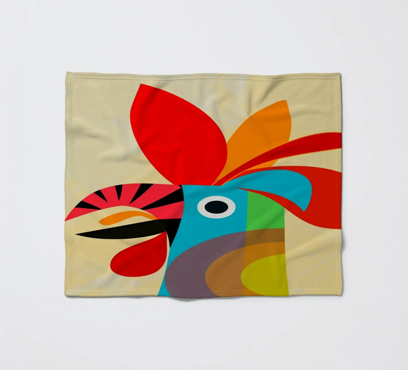Rooster fleecedeken van MirimoDesign